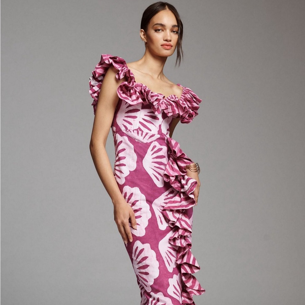 SIKA by Phyllis Taylor KC Off-The-Shoulder Ruffle Dress
